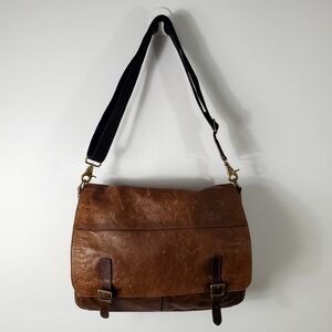 Fossil Leather Messenger Laptop Bag